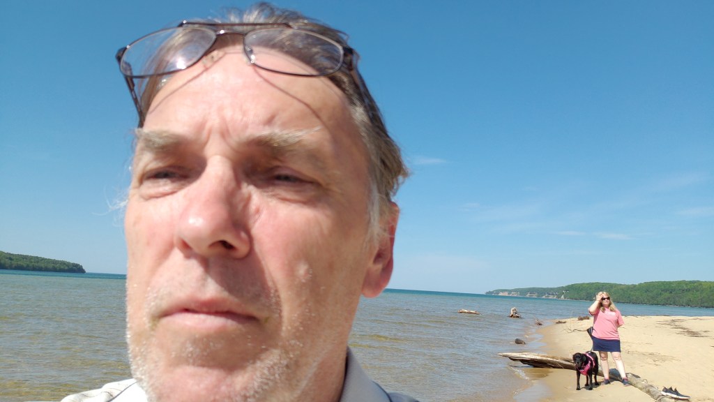 Simon unintentional selfie pictured rocks national lakeshore