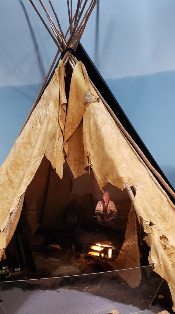 journey museum tipi with old womam